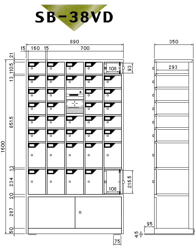 SB-38VD 寸法図